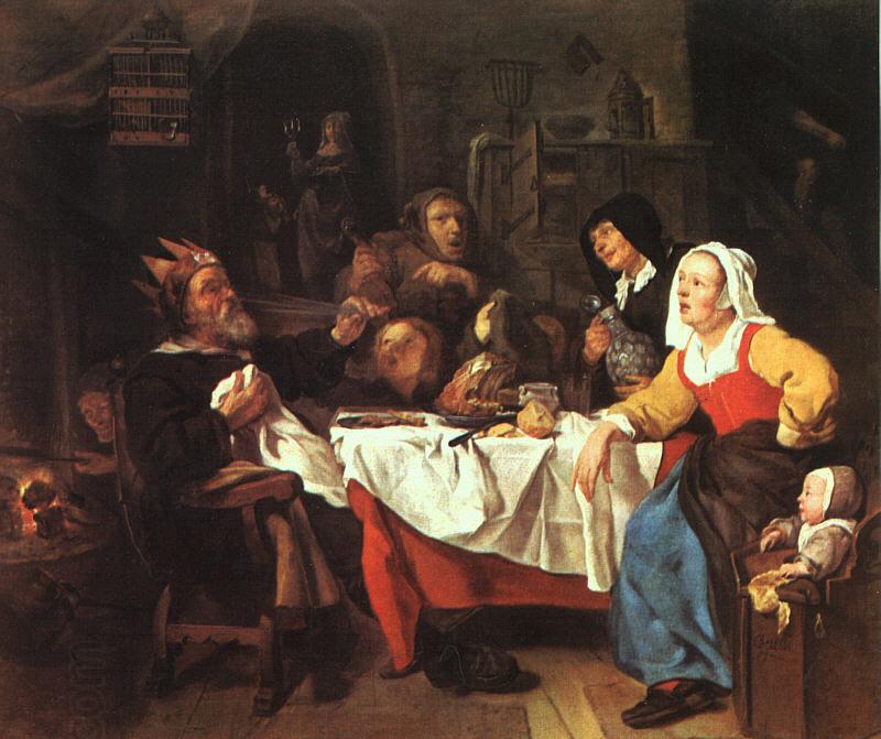 Gabriel Metsu The Bean Feast oil painting picture